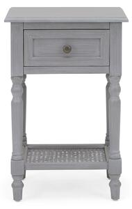 Lucy Cane 1 Drawer Bedside Table Slate (Grey)