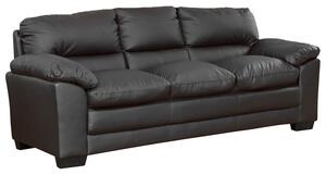 Edmund Leather 3 Seater Sofa, Black