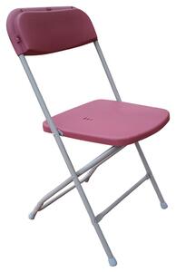Pack Of 10 Bunche Plastic Folding Chairs, Burgundy