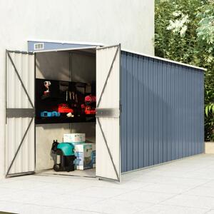 Wall-mounted Garden Shed Grey 118x382x178 cm Galvanised Steel