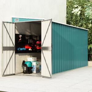 Wall-mounted Garden Shed Green 118x382x178 cm Galvanised Steel