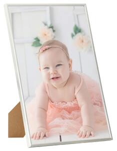 Photo Frames Collage 3 pcs for Wall or Table Silver 18x24cm MDF