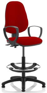 Lunar 2 Lever Draughtsman Chair (Fixed Arms), Bergamot Cherry