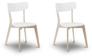 Casa Set of 2 Dining Chairs White White