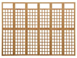 6-Panel Room Divider/Trellis Solid Fir Wood 242.5x180 cm
