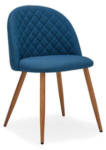 Astrid Dining Chair, Flatweave Fabric Blue