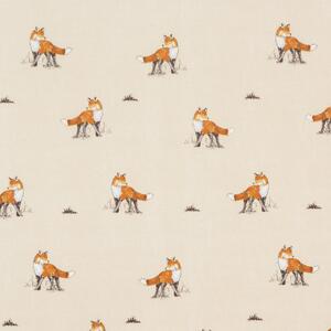 By the Metre Fox Natural Oil Cloth Brown/Orange
