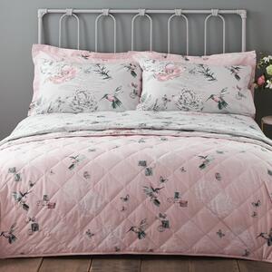 Heavenly Hummingbird Blush Bedspread Blush