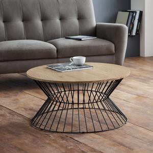 Jersey Round Wire Coffee Table Brown