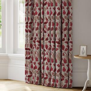 Jacintha Made to Measure Curtains Red/Brown