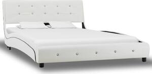 Bed Frame White Faux Leather 120x190 cm