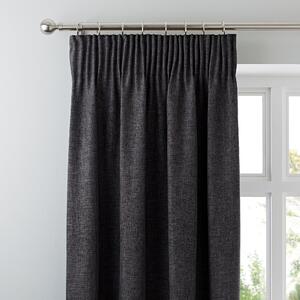 Vermont Charcoal Pencil Pleat Curtains Charcoal