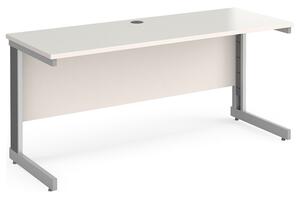 All White Deluxe Narrow Rectangular Desk, 160wx60dx73h (cm)