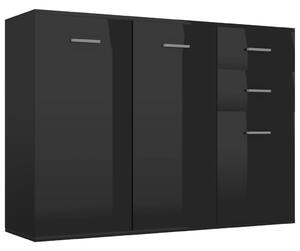 Sideboard High Gloss Black 105x30x75 cm Engineered Wood
