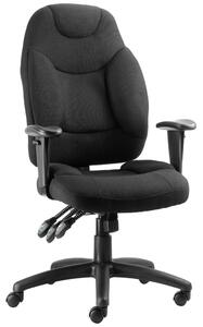 Ankara Fabric Executive Operator Chair (Black), Black