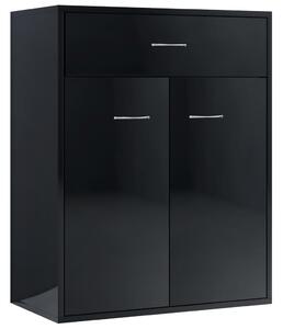 Sideboard High Gloss Black 60x30x75 cm Engineered Wood