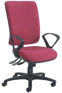 Polnoon Extra High Back Operator Chair With Fixed Arms, Scuba