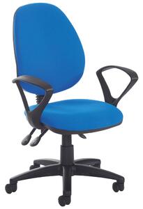 Point High Back Operator Chair With Fixed Arms, Scuba