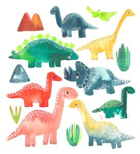 Illustration Dinosaur, Lisa Dolson, (30 x 40 cm)