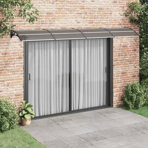 Door Canopy Black 400x75 cm Polycarbonate