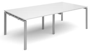 Prime Rectangular Boardroom Table (Silver Legs), 240wx120dx73h (cm), White