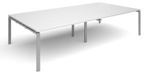 Prime Rectangular Boardroom Table (Silver Legs), 320wx160dx73h (cm), White