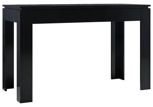 Dining Table High Gloss Black 120x60x76 cm Engineered Wood