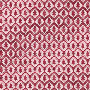Samos Geometric Woven Fabric Rosso