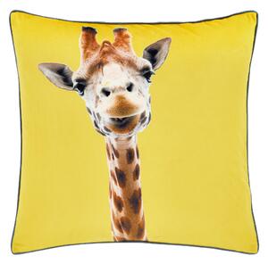 Catherine Lansfield Giraffe Filled Cushion 55cm x 55cm Yellow