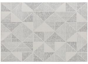 HOMCOM Modern Area Rug, Geometric Pattern Non-Slip Washable Rug, Soft Floor Carpet for Living Room, Bedroom, Dining Room, Home Office, 170 x 120 cm, Grey