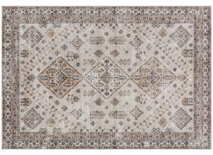 HOMCOM Vintage Area Rug, Non-Slip Washable Rug, Flannel Floor Carpet for Living Room, Bedroom, Dining Room, Home Office, 230 x 160 cm, Beige