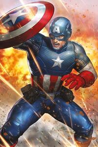 Poster Captain America - Under Fire, (61 x 91.5 cm)