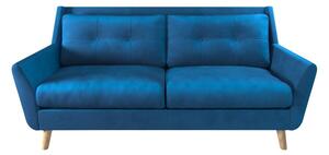 Halston Soft Velvet 3 Seater Sofa Blue