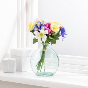 Daisy and Iris Multi Bouquet 30cm Yellow/Pink/White