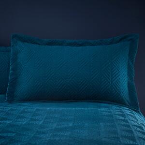 Parisa Geometric Peacock Oxford Pillowcase Blue