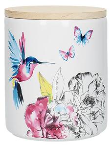 Heavenly Hummingbird Kitchen Canister White