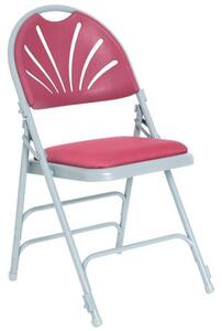 Pack Of 4 Deluxe Padded Folding Chairs, Burgundy