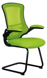 Moon Mesh Back Visitor Chair With Black Frame (Lime Green)