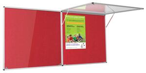 Eco-Colour Corridor Resist-A-Flame Tamperproof Noticeboards, Red