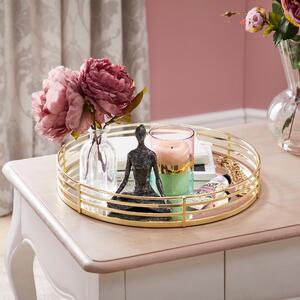 Decorative Gold Mirrored Tray Gold