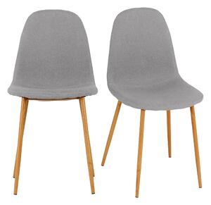 Bailey Set of 4 Dining Chairs, Grey Chenille Grey