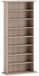 HOMCOM 360 CD Storage Unit - Natural Wood Finish
