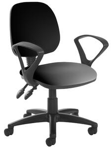 Vantage Plus Medium Back PCB Vinyl Operator Chair With Fixed Arms, Grey