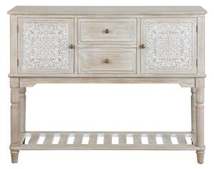 Lucille Carved Console Table Brown