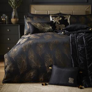 ﻿Laurence Llewelyn-Bowen Dandy Gold Duvet Cover and Pillowcase Set Blue and Gold