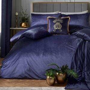 Montrose Navy Duvet Cover and Pillowcase Set Navy Blue