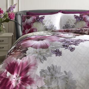 ﻿Laurence Llewelyn-Bowen Mayfair Lady 100% Cotton Duvet Cover and Pillowcase Set Pink, Purple and White