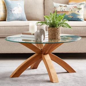 Xavi Coffee Table Brown and Clear