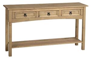 Corona 3 Drawer Console Table Brown