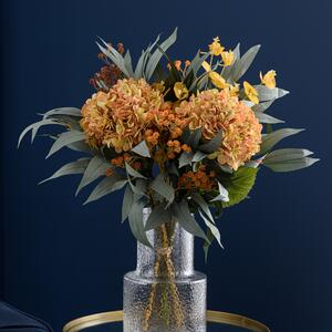 Florals Forever Autumn Hydrangea and Eucalyptus Bouquet Orange